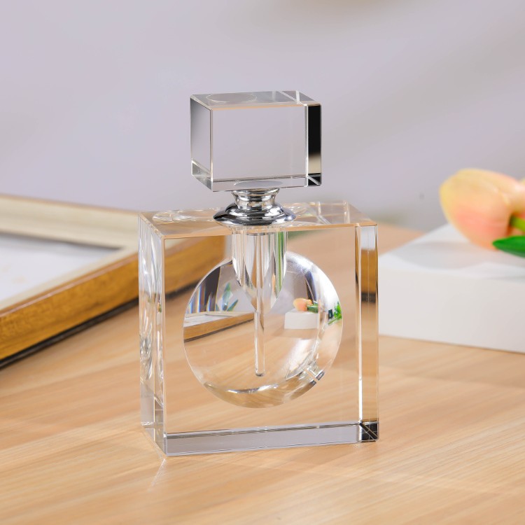 Home Fragrance Perfume - Kwadratowa kryształowa butelka na perfumy o
