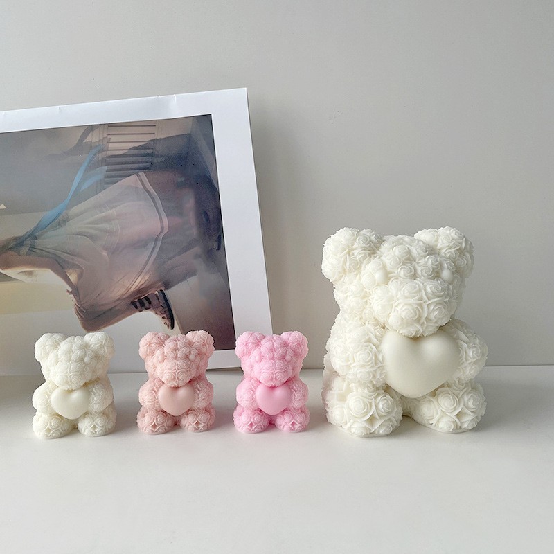 Home Fragrance Rituals - Walentynki Miłość Róża Niedźwiedź 3D Świeca
