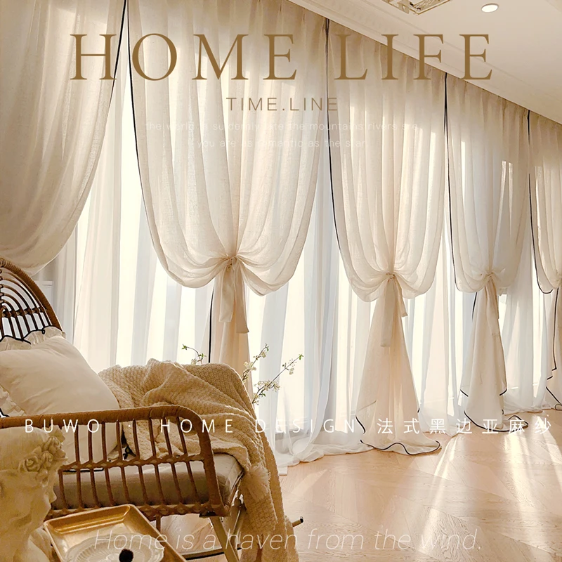 Czarne lniane firanki z gazy z – Home Fragrance Linen recenzja i cena