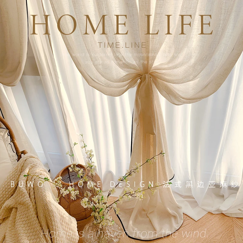 Czarne lniane firanki z gazy z – Home Fragrance Linen recenzja i cena